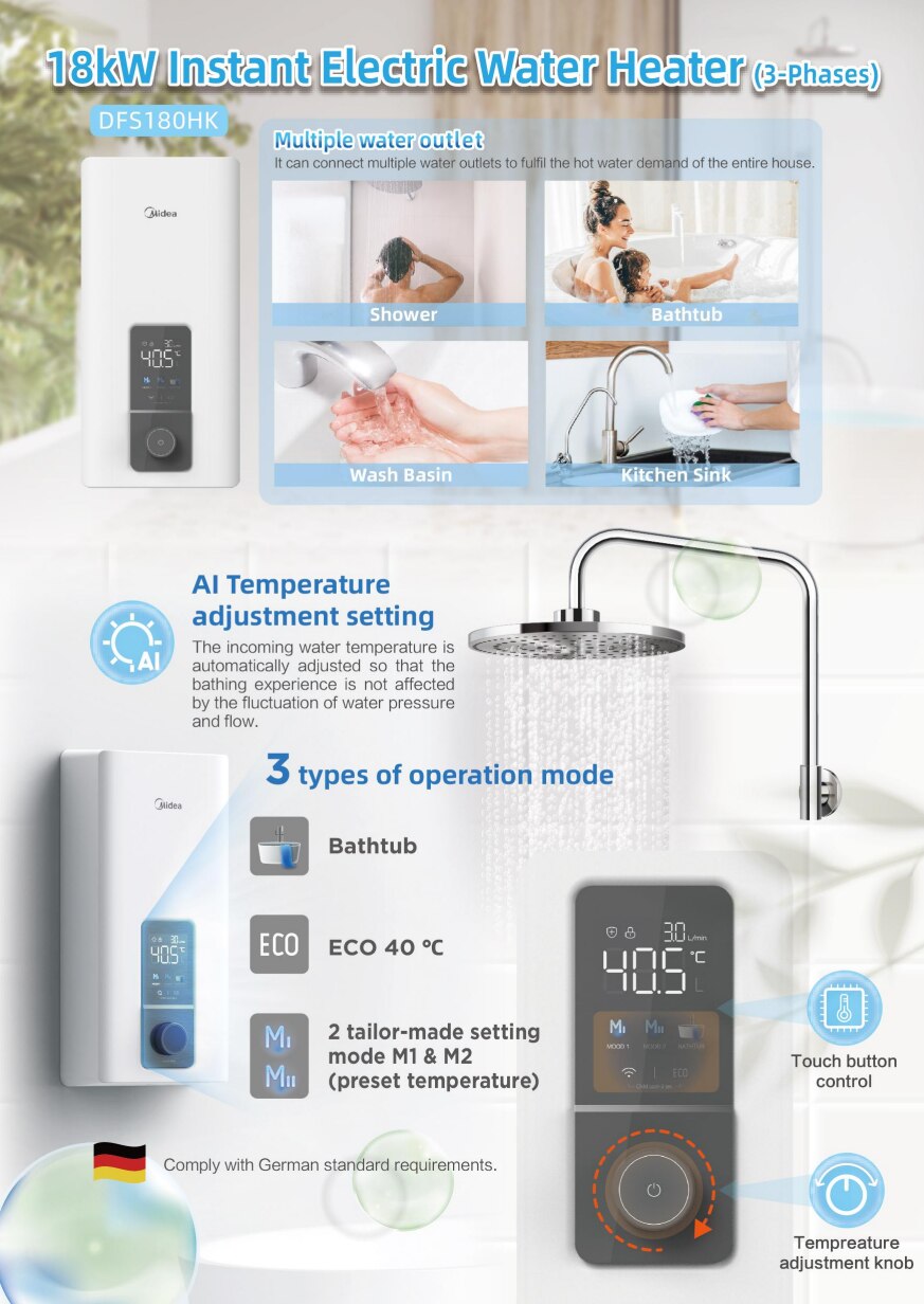 MIDEA DFS180HK Instant Water Heater
