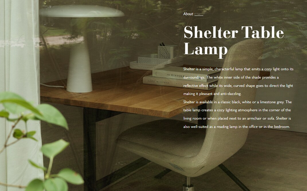 Normann Copenhagen Shelter 檯燈