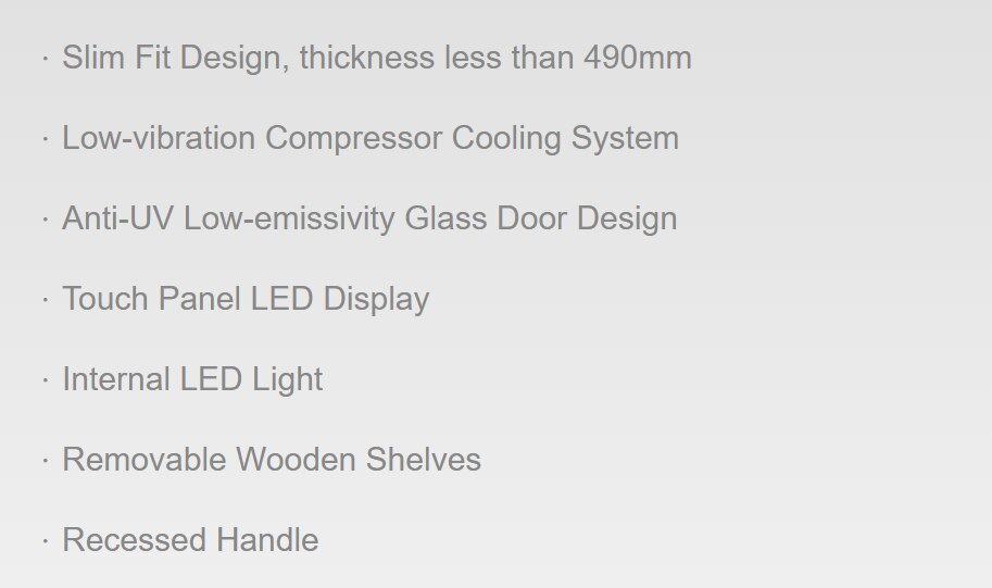 VIVANT VIVANT VSF51MCE 51 Bottles Compressor Cooling System Wine Cellar
