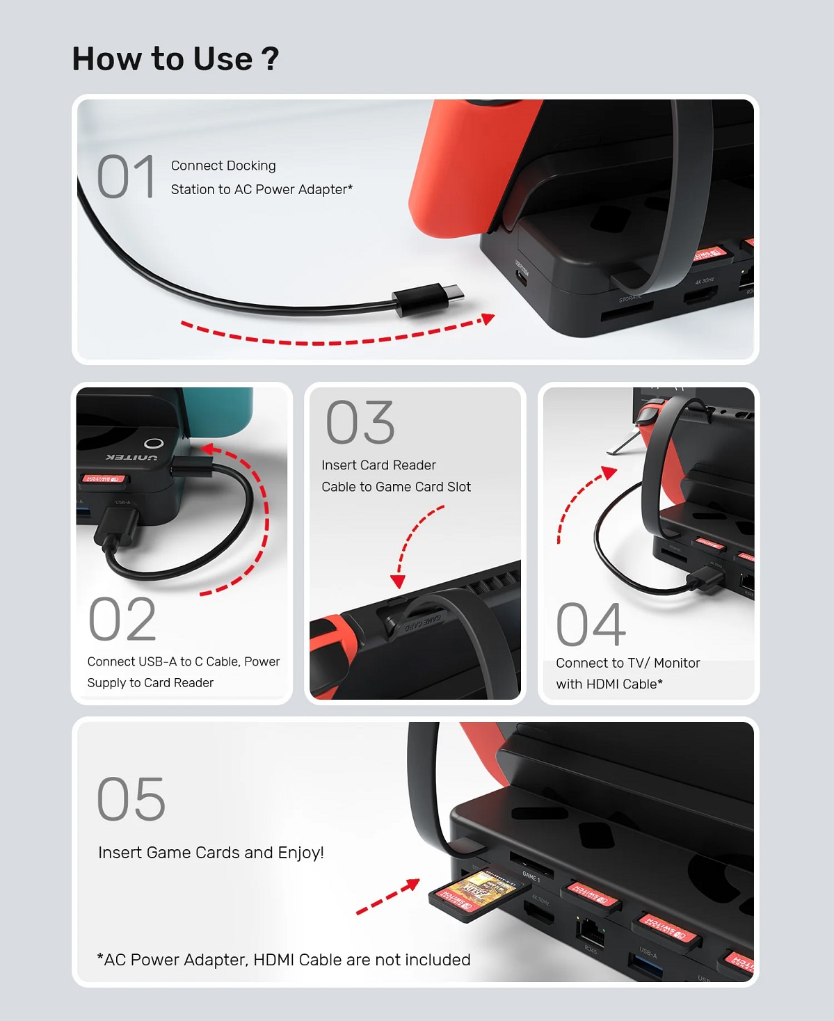 UNITEK G1002B Game Console Accessory