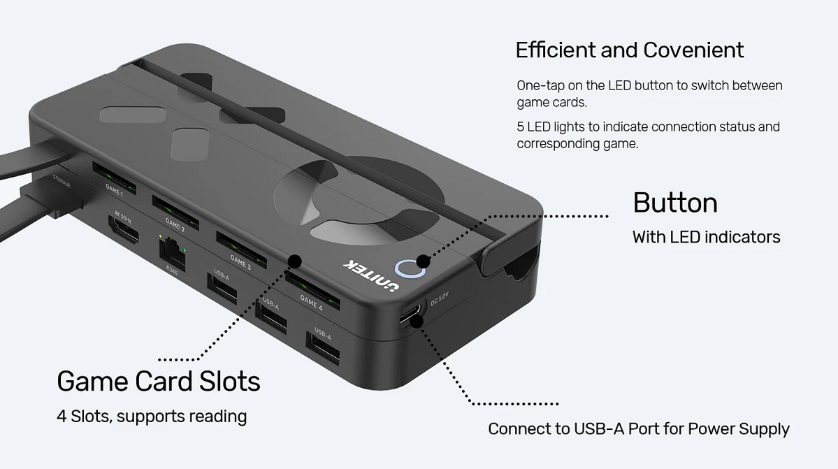 UNITEK G1002B Game Console Accessory