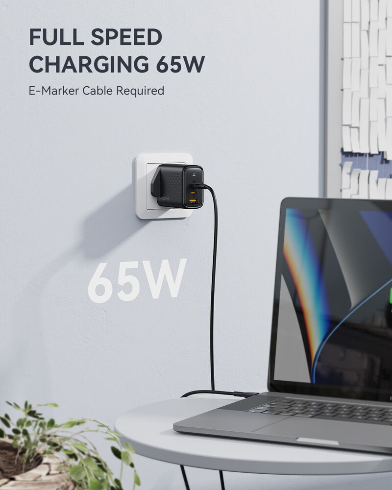 Voltme Revo 65 - PD65W (USB-C*2+USB-A) GaN Charger