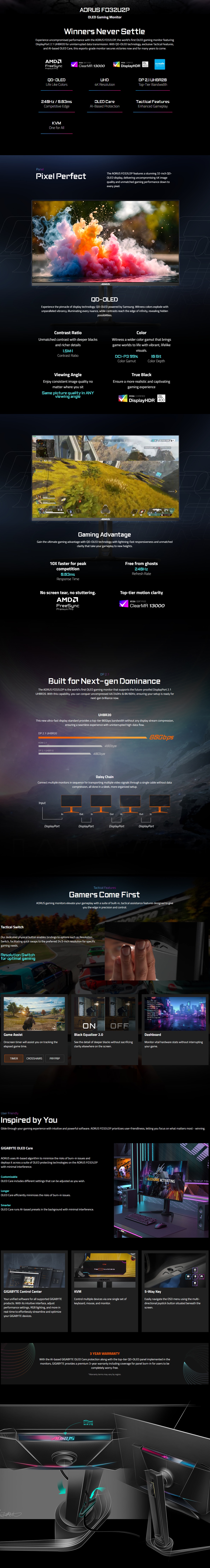 Gigabyte AORUS FO32U2P Gaming Monitor