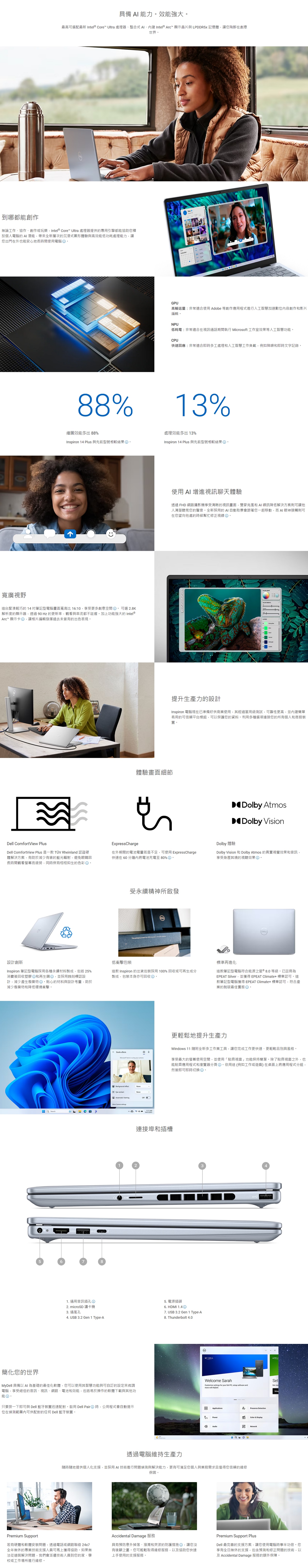 DELL 戴爾 Inspiron 14 Plus 7440-P2500 手提電腦