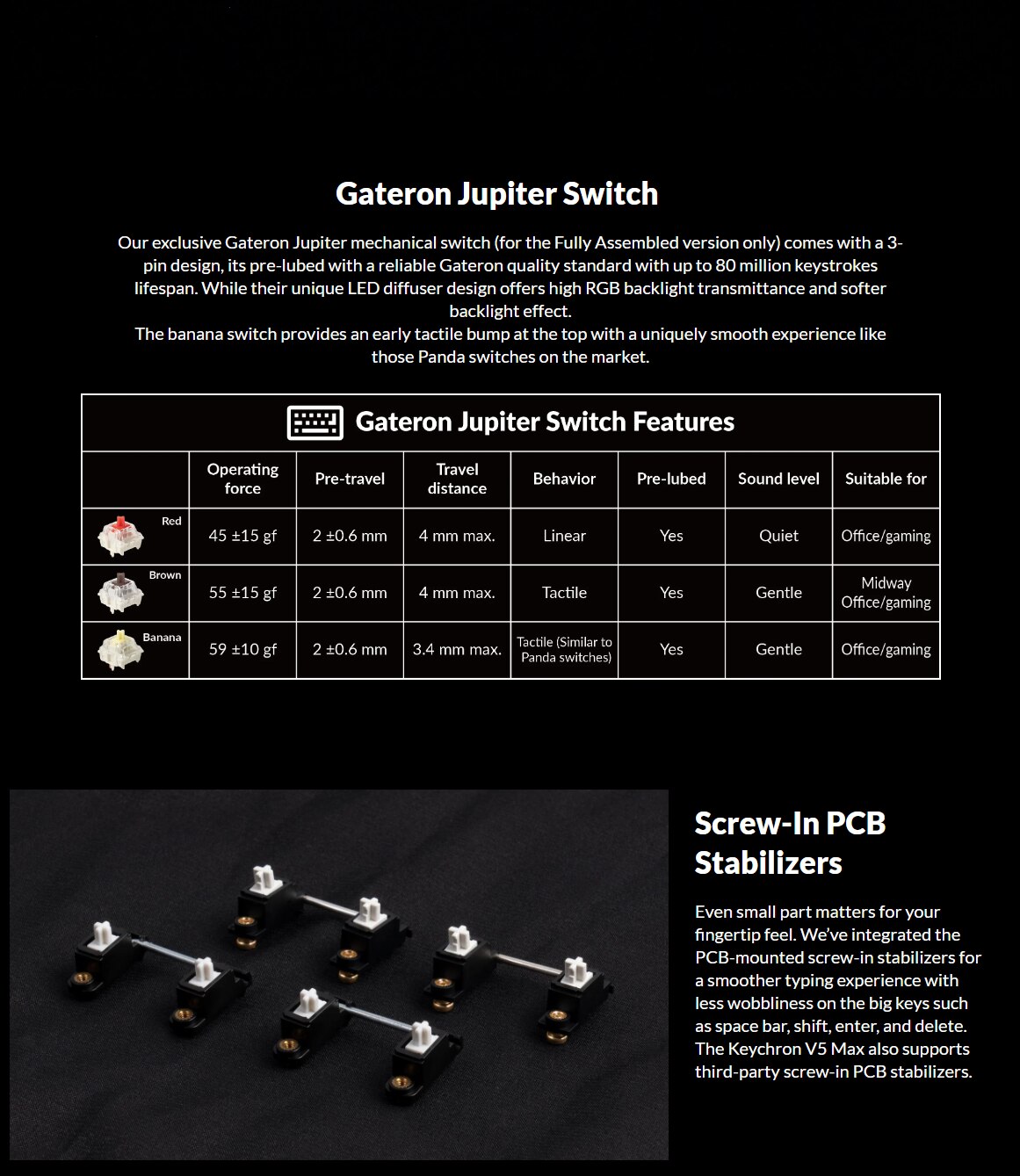 Keychron V5 Max 旋鈕版無線客製化機械式鍵盤 - Gateron Jupiter 茶軸