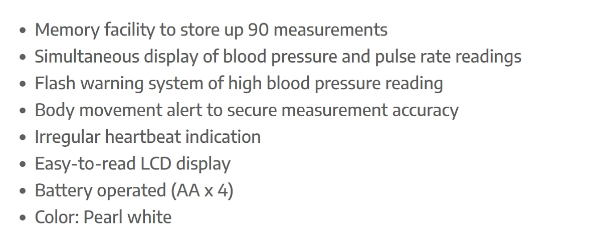 PANASONIC EW-BU18 Upper Arm Blood Pressure Meter