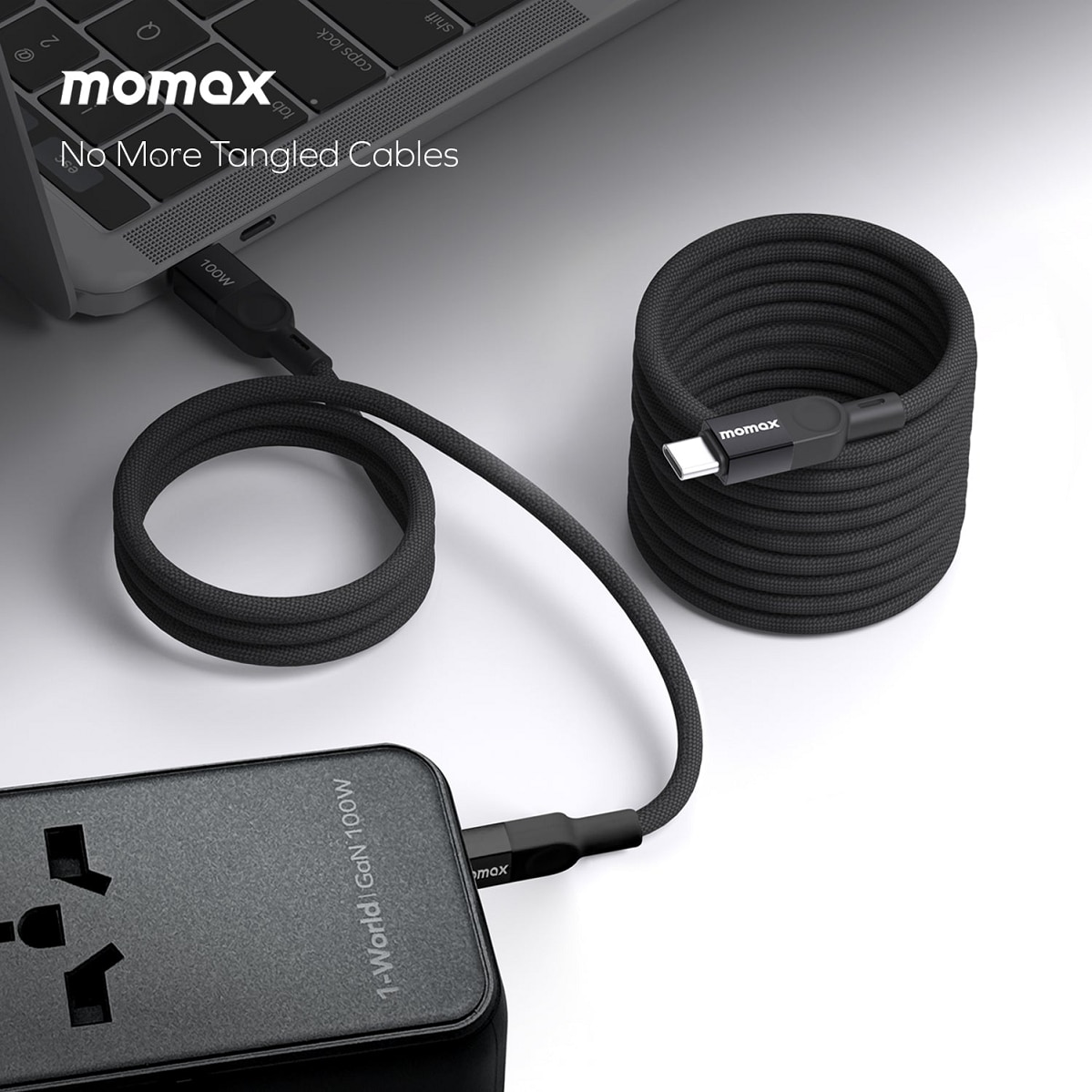 Momax Mag Link USB-C to USB-C 100W USB2.0 1m 磁吸連接線 手機配件