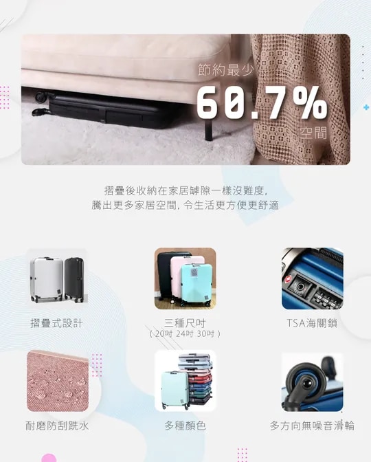 Jollying Pebble Foldable Suitcase