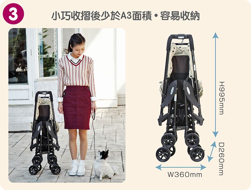 Compet Milimili Lite Japanese Pet Strollers