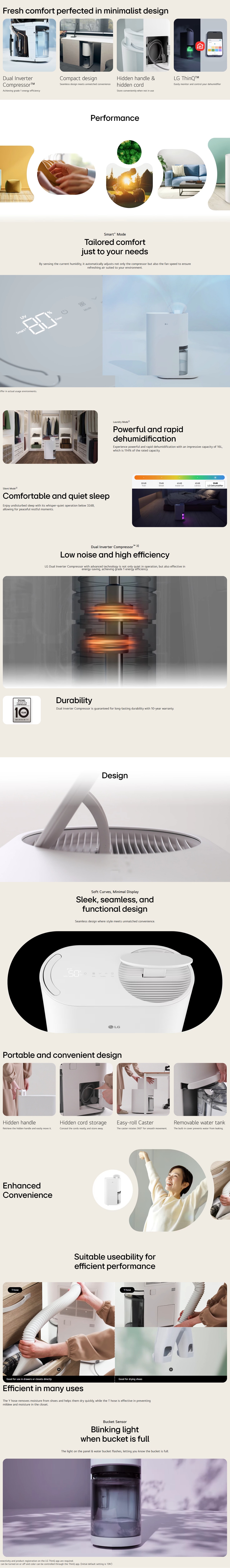 LG DD14GMWE0 26L PuriCare™ DUAL Invertor Dehumidifier