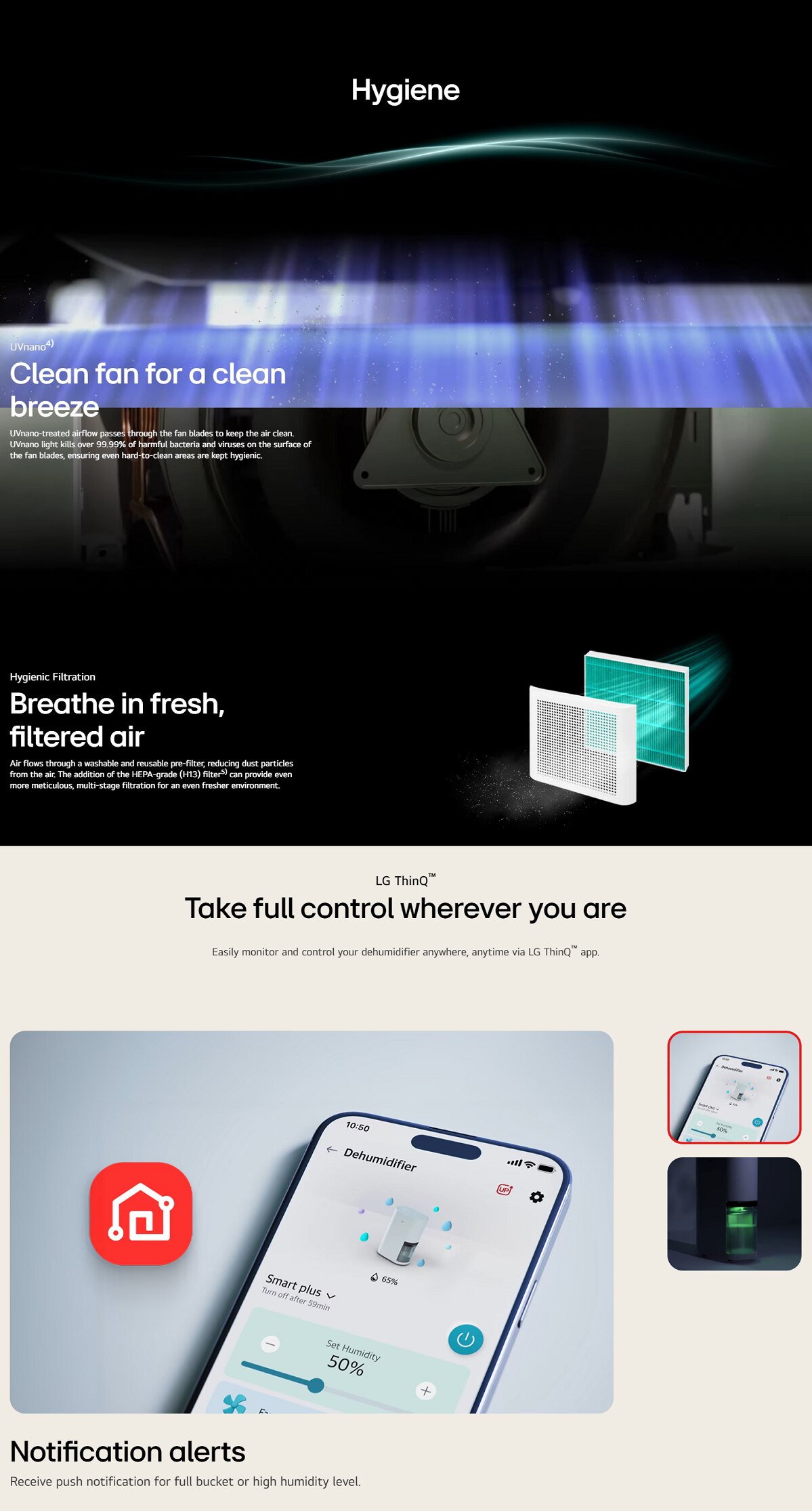 LG DD14GMWE0 26L PuriCare™ DUAL Invertor Dehumidifier