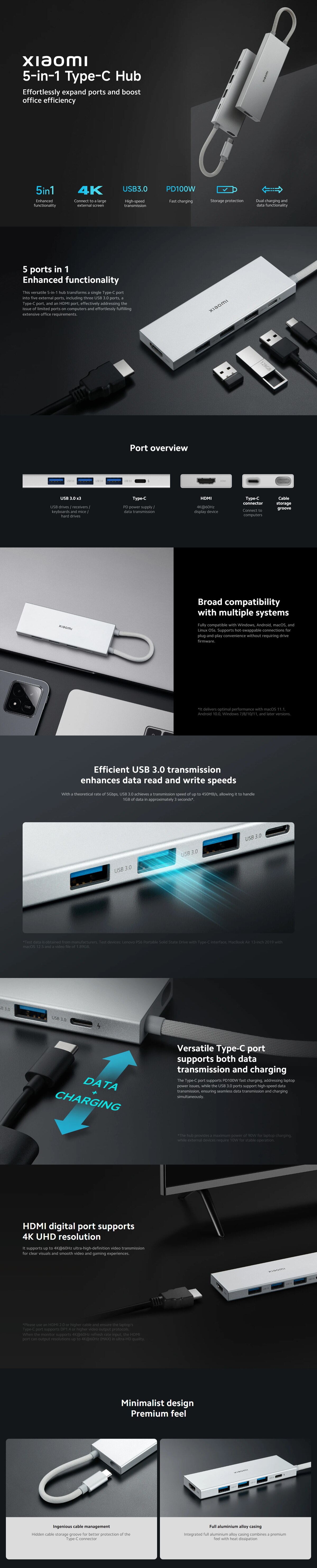 Xiaomi 5-in-1 Type-C Hub