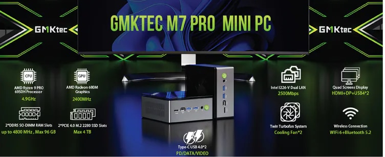 GMKTEC Nucbox M7 PRO 迷你電腦 桌上電腦