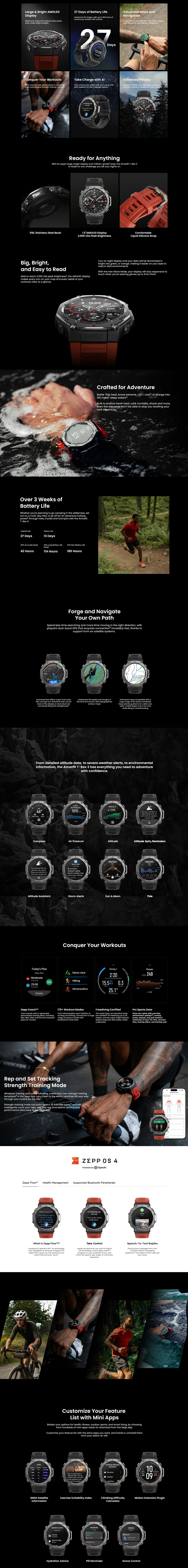 Amazfit T-Rex 3 Smart Watch