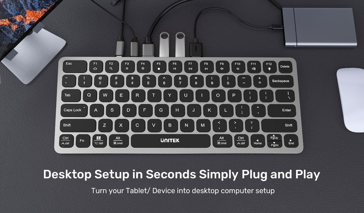 UNITEK 9-in-1 USB-C Keyboard Hub