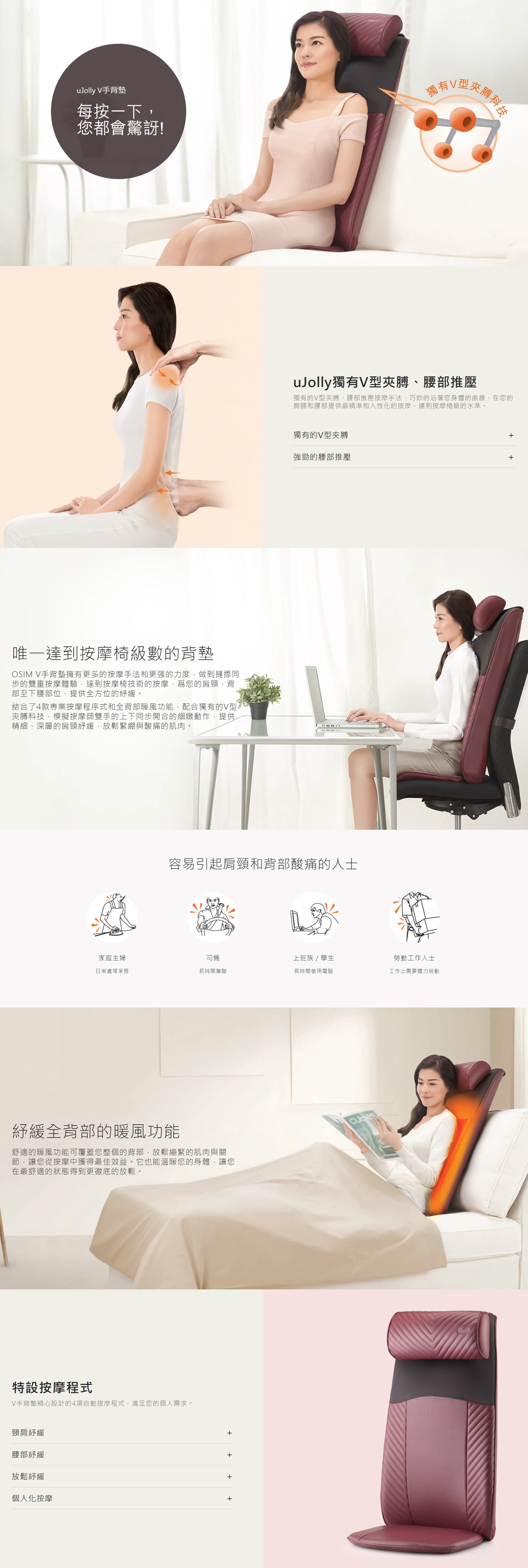 OSIM V手背墊 陳列品 (外箱有瑕疵破損)