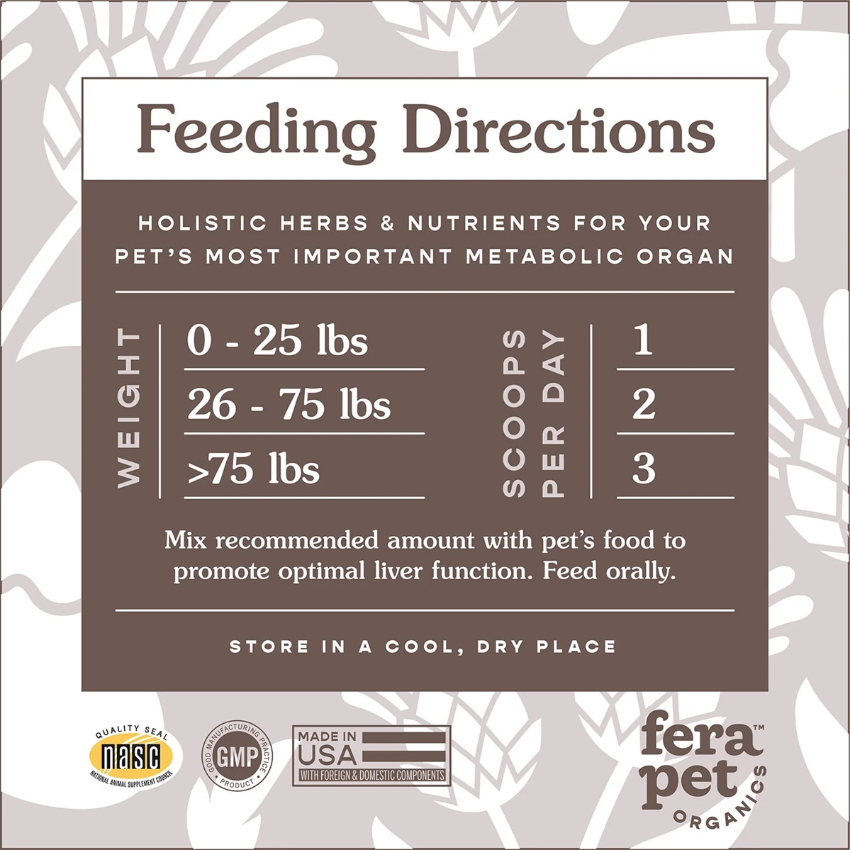 FERA PETS 護肝排毒營養粉 72g - 貓狗適用 (獸醫研發｜美國製造)