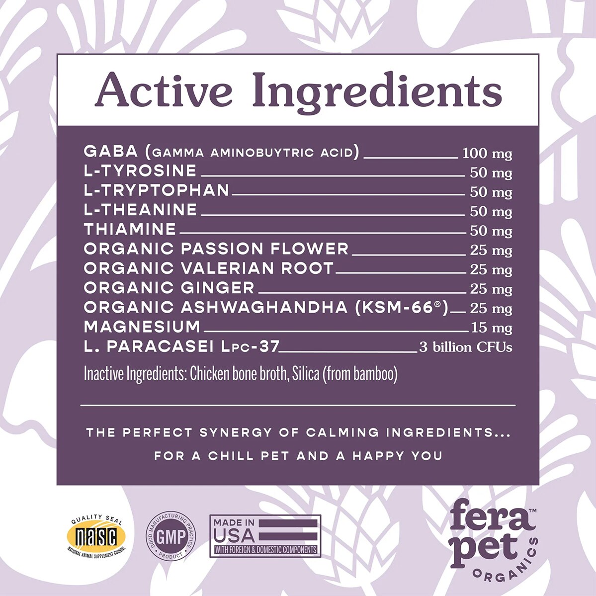 FERA PETS 舒緩鎮靜營養粉 72g - 貓狗適用 (獸醫研發｜美國製造)