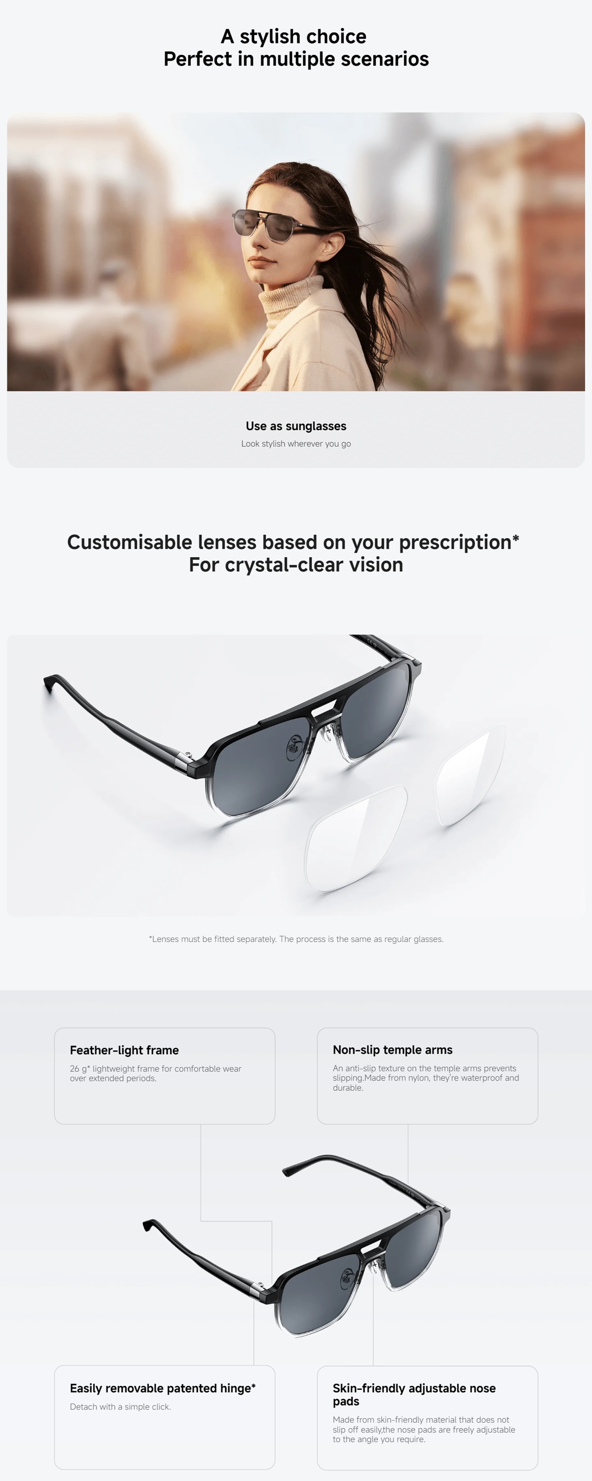 Mi Smart Audio Glasses Replacement Kit