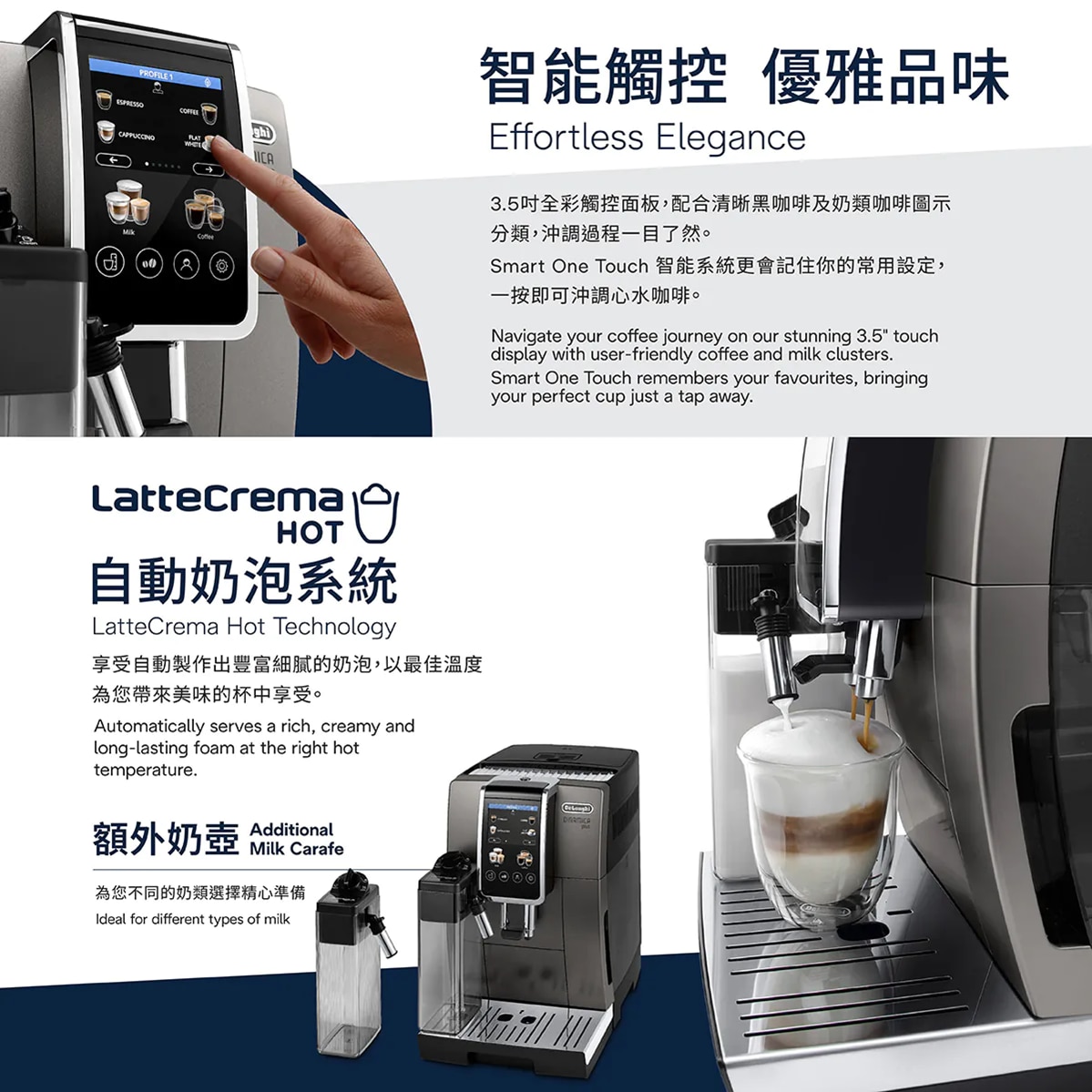 DELONGHI ECAM380.95.TB Dinamica Plus Fully Automatic Coffee Machine