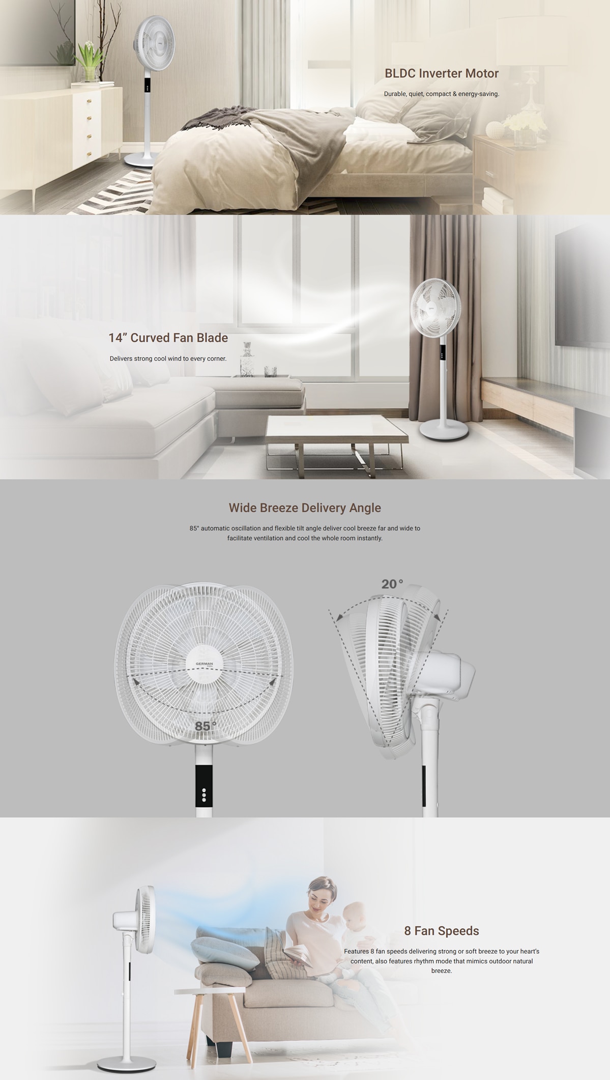 GERMAN POOL EFF-814 DC Inverter Fan