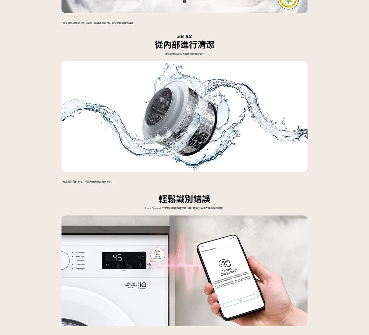 LG 樂金 8/5公斤1400轉洗衣乾衣機 (可飛頂) - FVBA80GW4G