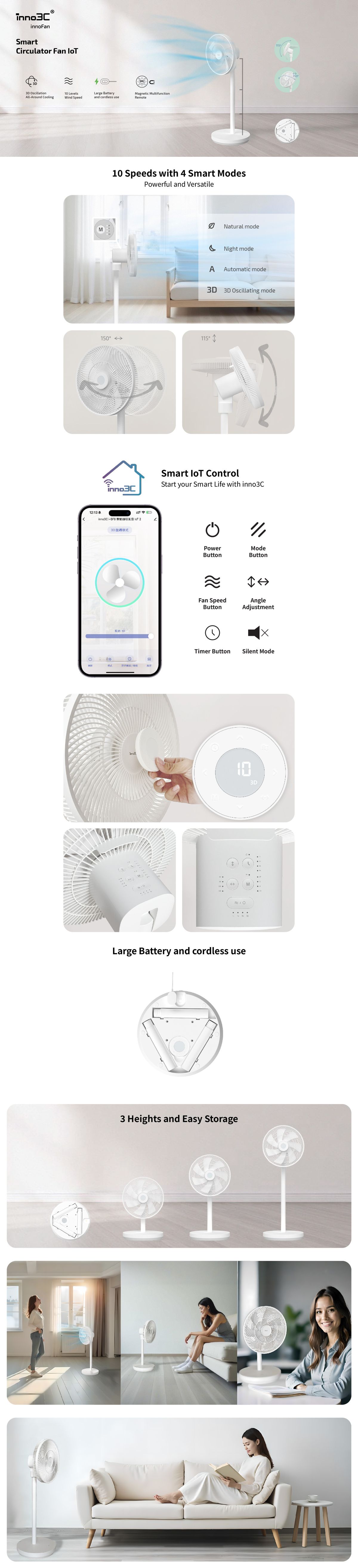 inno3C i-SF8 Smart IoT Circulation Fan