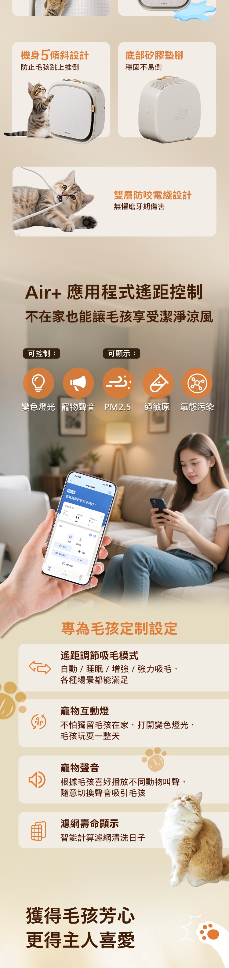 PHILIPS 飛利浦 AC3360/10 Pet Buddy 寵物吸毛空氣清新機