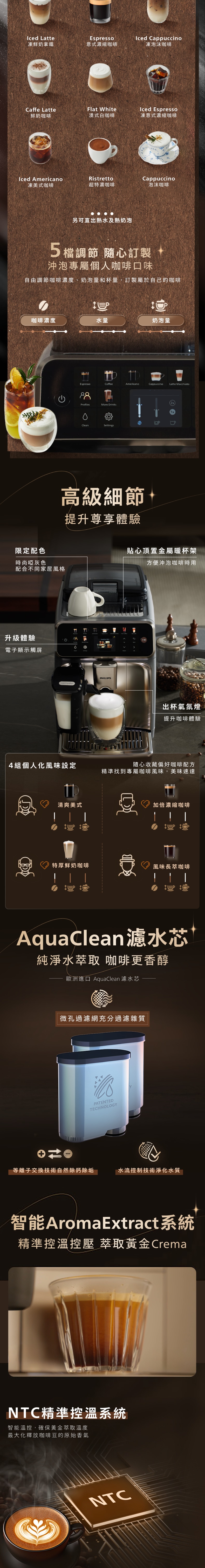PHILIPS 飛利浦 EP5547/90 Latte Go Ultra雙溫萃取全自動意式咖啡機