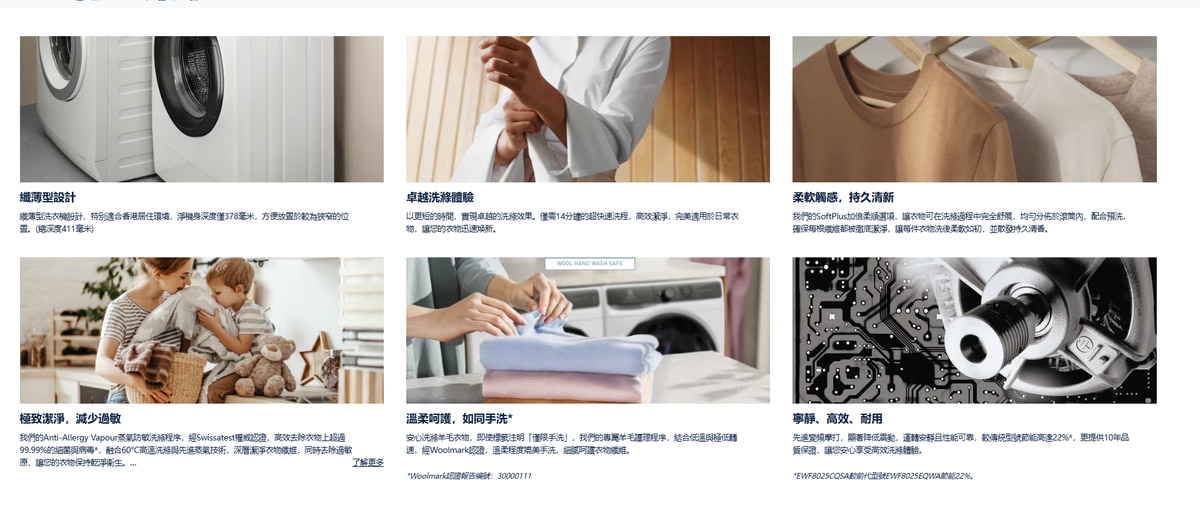 ELECTROLUX 伊萊克斯 PerfectCare 600 6公斤1000轉纖薄型蒸氣前置式洗衣機 - EW6S4603CE