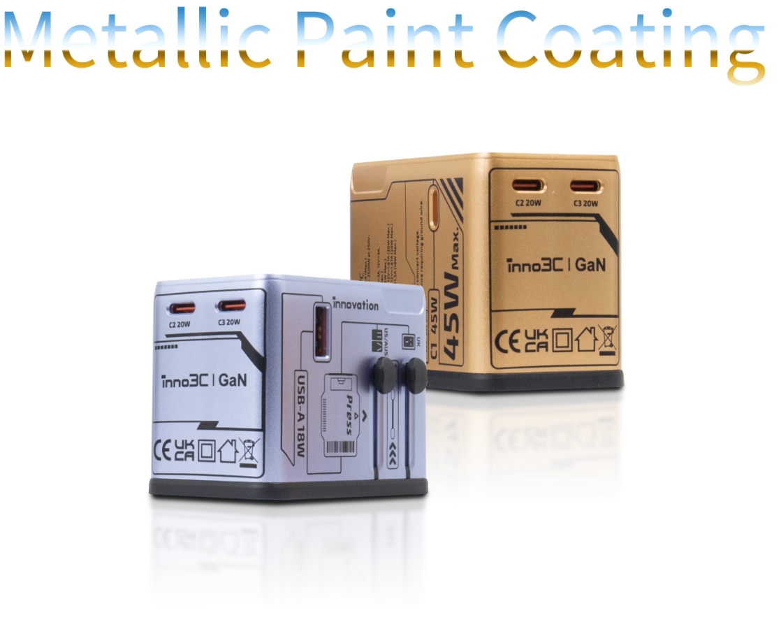inno3C 創品 i-45WC 45W GaN 4輸出旅行轉換插頭