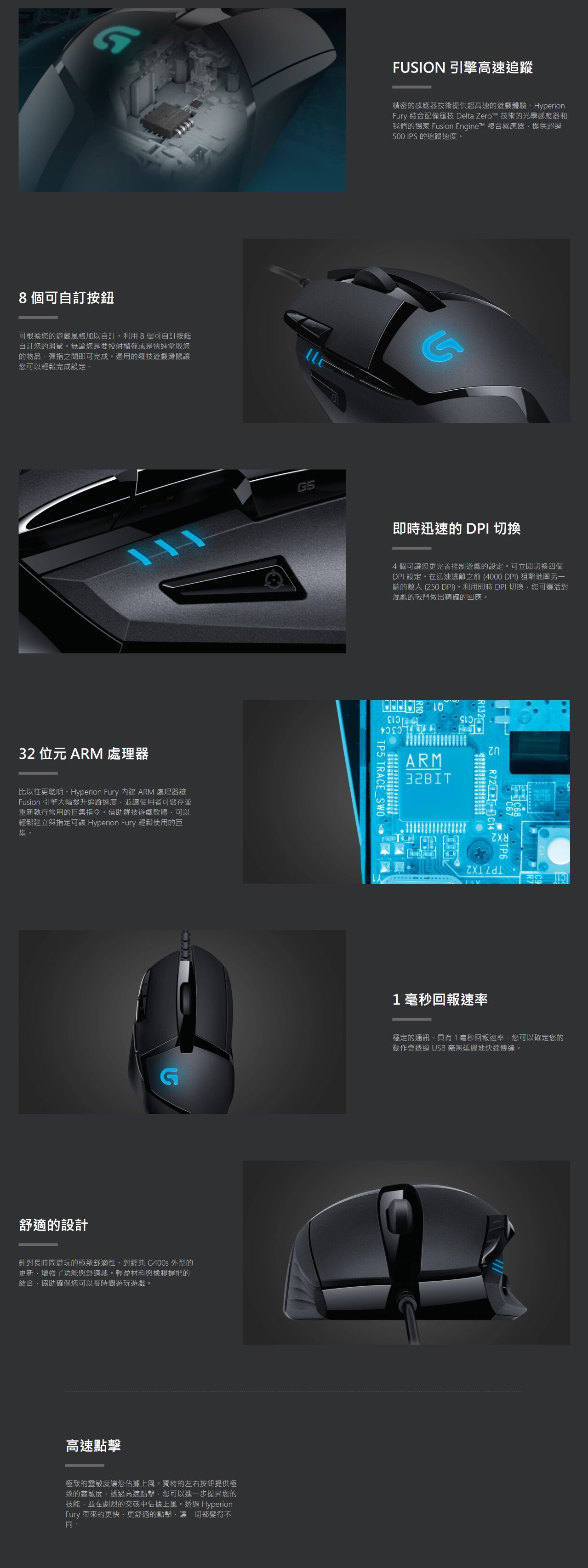 Logitech 羅技g402 遊戲滑鼠滑鼠 Elecboy 電器幫