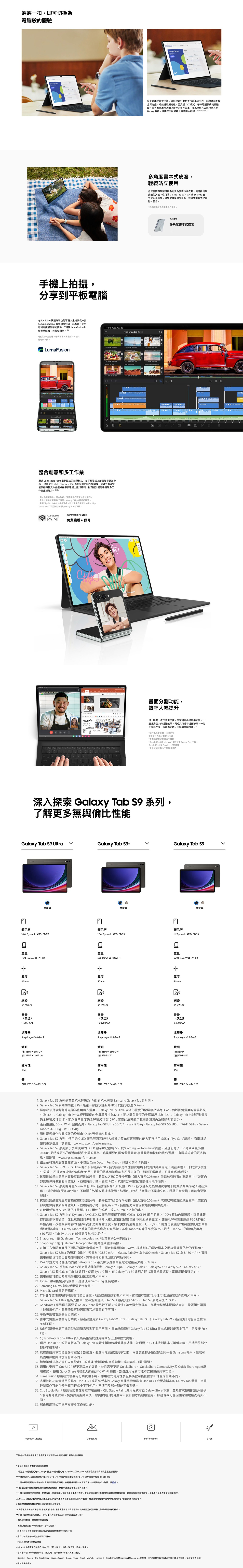 SAMSUNG 三星電子 Galaxy Tab S9 平板電腦