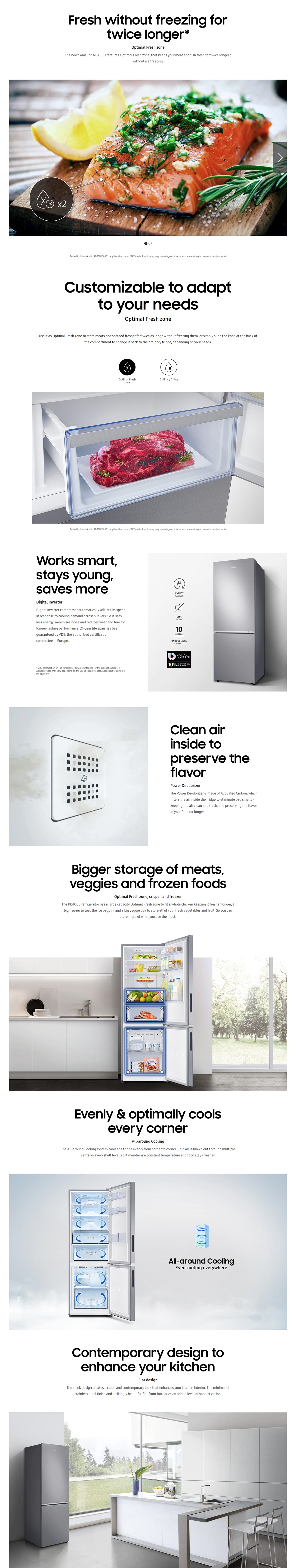 SAMSUNG RB30N4050 290L 2 door Refrigerator (includes unpacking and moving appliance service)