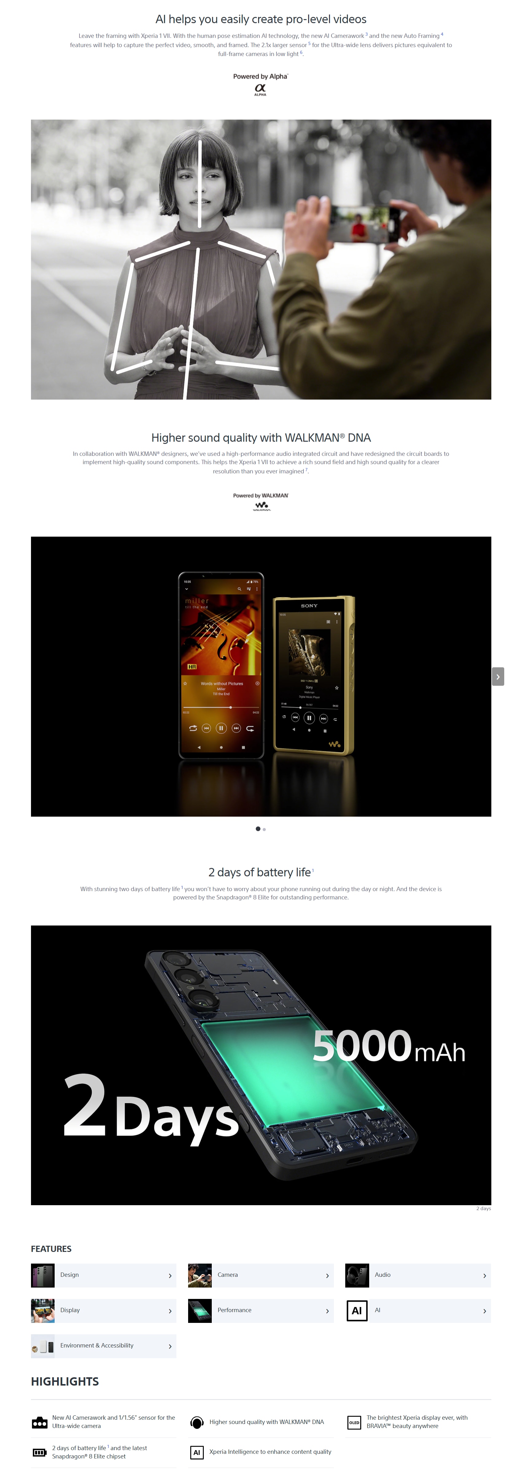 SONY Xperia 1 VII Smartphone