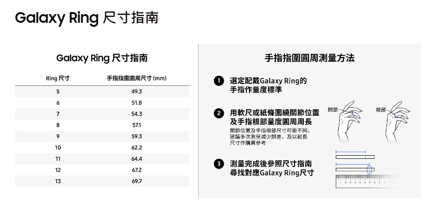 SAMSUNG 三星電子 Galaxy Ring 智能戒指